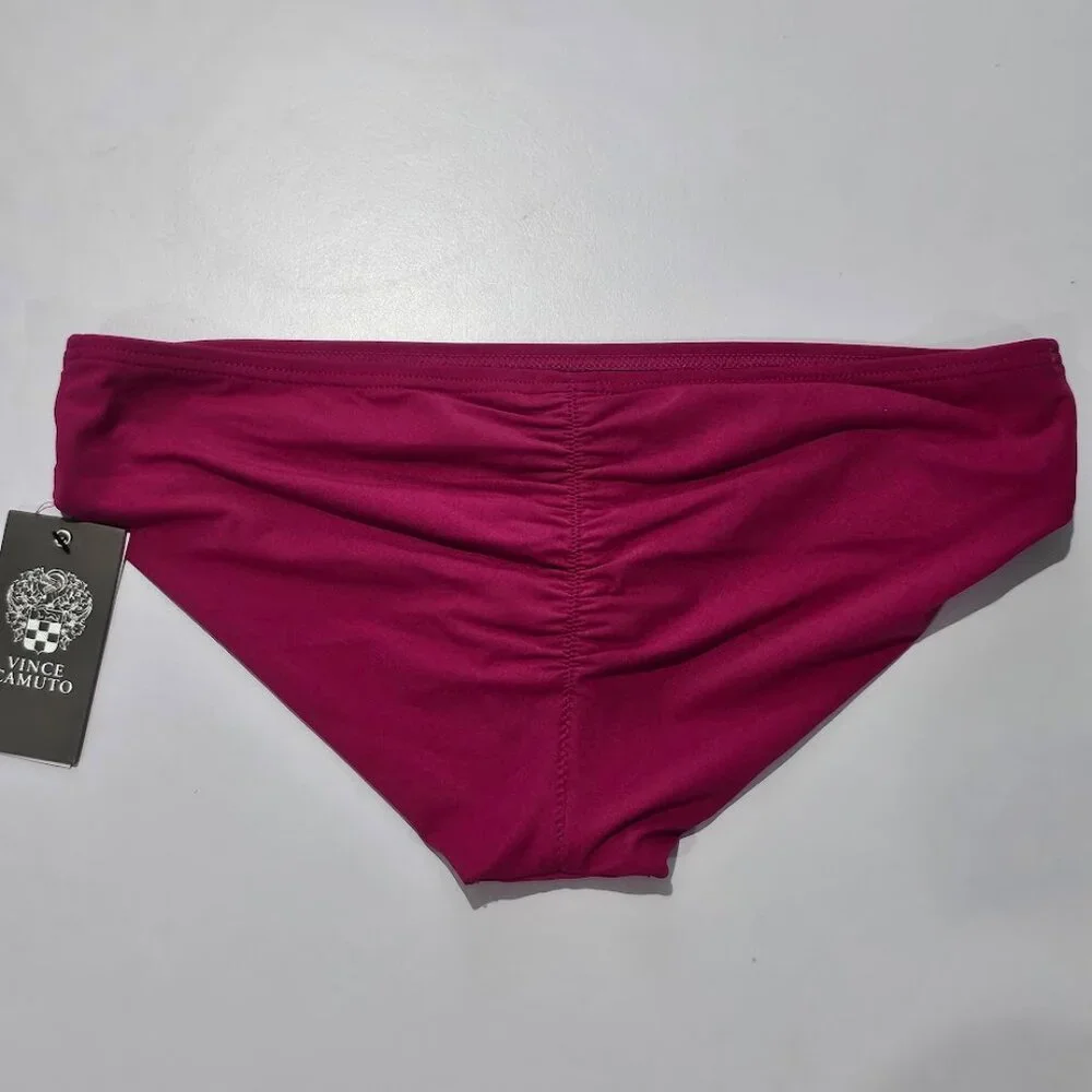 Vince Camuto Riviera Shirred Cheeky Bikini Bottoms
